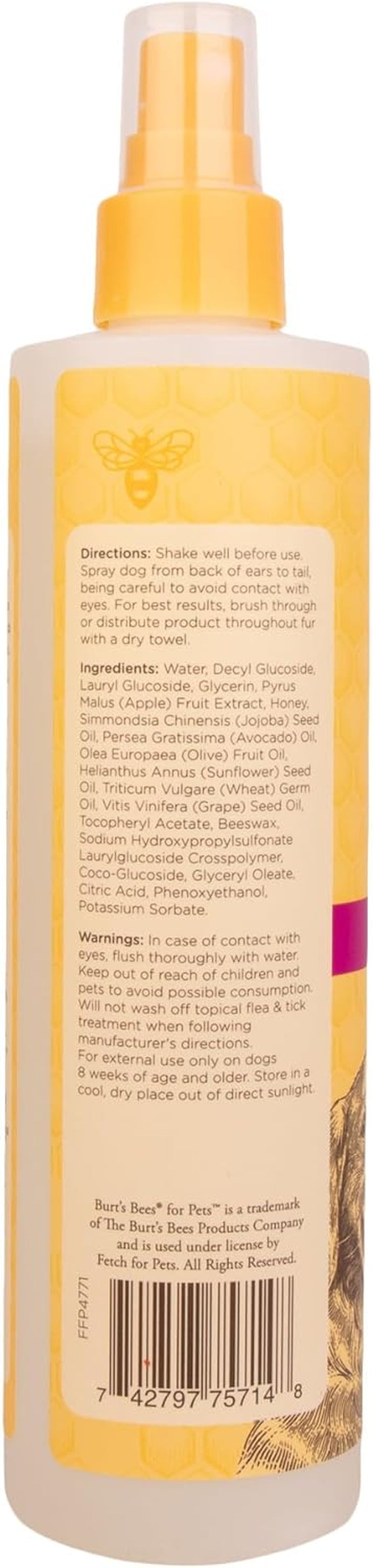 Waterless Shampoo Spray for Dogs with Apple and Honey, 99.1% Natural Origin Formulas, Waterless Dog Shampoo - Gentle Dry Shampoo for Dogs, Best Dog Shampoo, 10 Oz